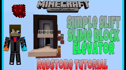 Simple Lift Slime Block Elevator in Mcpe - Mcpe Slime Block Redstone Creations