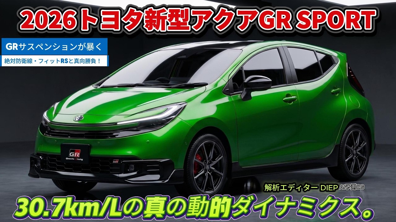 2026トヨタ新型アクアGR SPORT：GRサスペンションが暴く、30.7km/Lの真