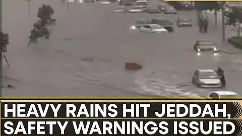  Jeddah Under Water! 🔴 135mm Rainfall Sparks Massive Flooding | Red Alert Issued