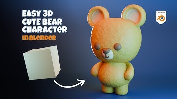 “Easy 3D Cute Bear Character in Blender - Beginner Friendly Tutorial