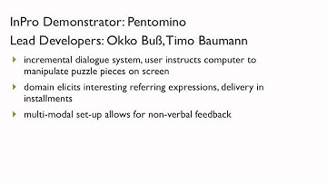 The InPro Pentomino System (Incremental Dialogue Processing)