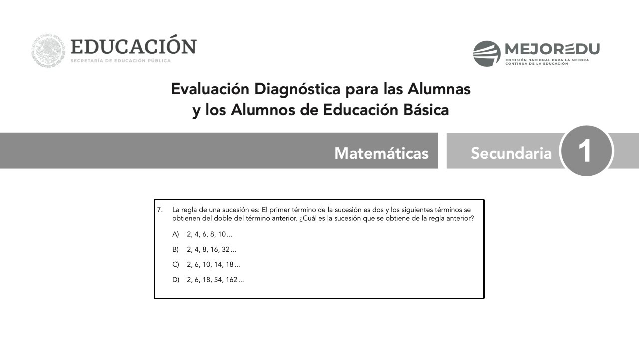 Examen Diagn stico Primero Secundaria 7 La Regla De Una Sucesi n Es examen-diagn-stico-primero-secundaria-7-la-regla-de-una-sucesi-n-es