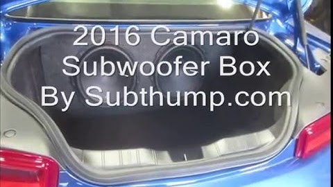 2016-2018 Camaro Part 2 Rear Fire Subwoofer Box Installation