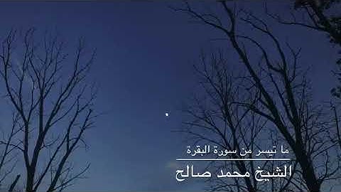 ما تيسر من سورة البقرة للشيخ محمد صالح سطوحي