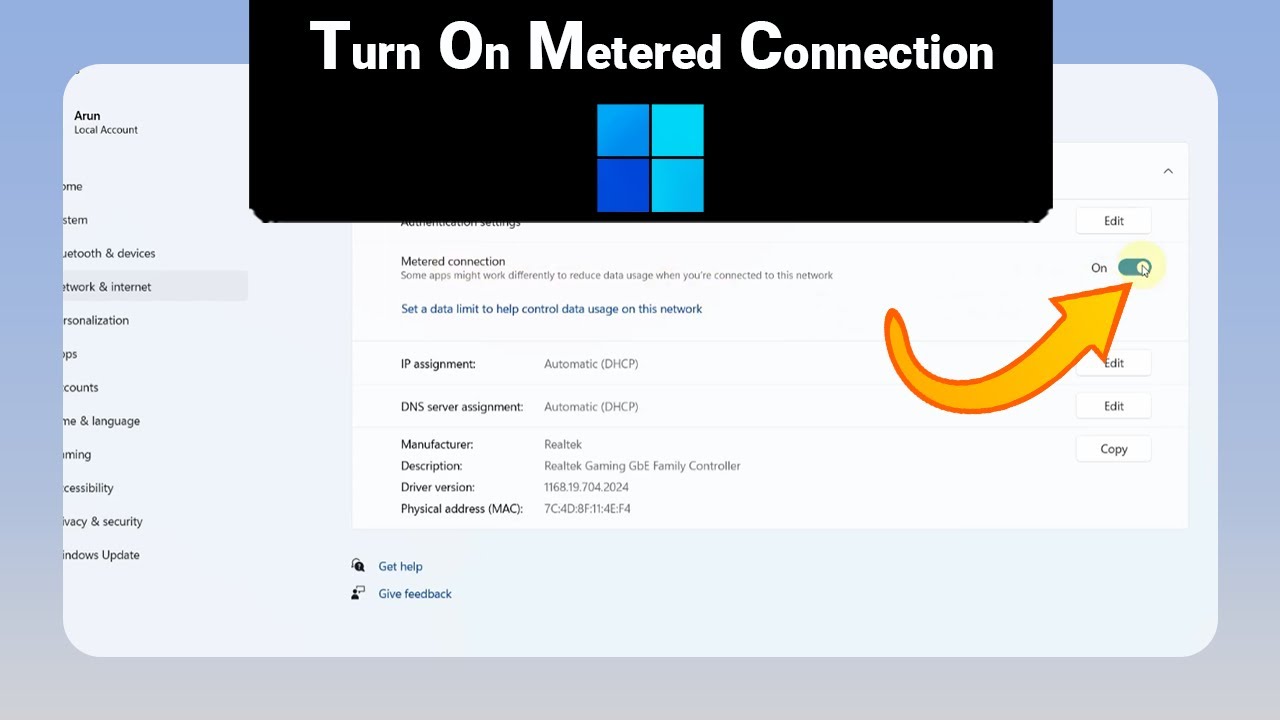 How to Turn On Metered Connection on Windows [NEW] - YouTube
