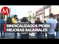 Protestan trabajadores del TSJ CdMx en alcaldía Cuauhtémoc; piden mejoras salariales