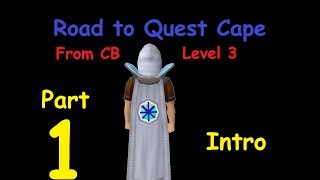 Old School RS - Road to Quest Cape from Combat 3 - Part 1