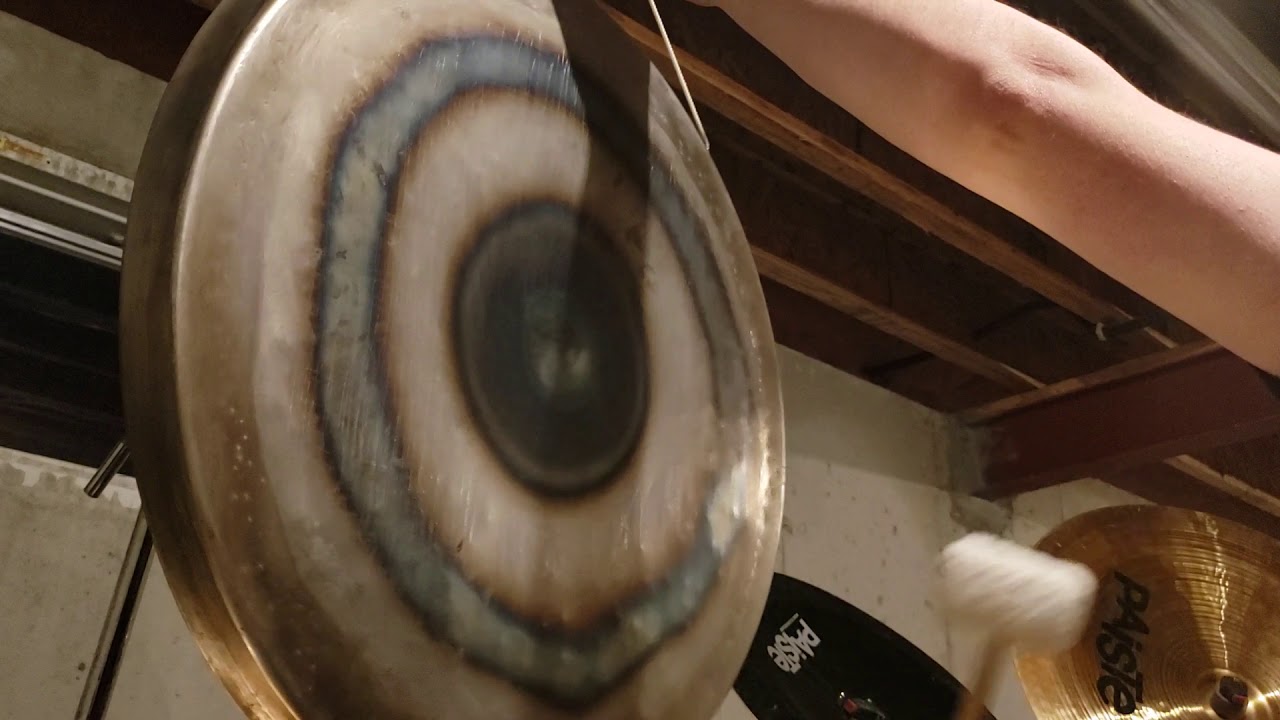 Homemade 22" steel gong 2 YouTube