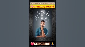 Only 1% Can Pass This Memory Test – Are You That Genius? #quiz #shorts #usashorts #english #ytshort