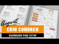 Setting Up My Erin Condren Dashboard | August 2021