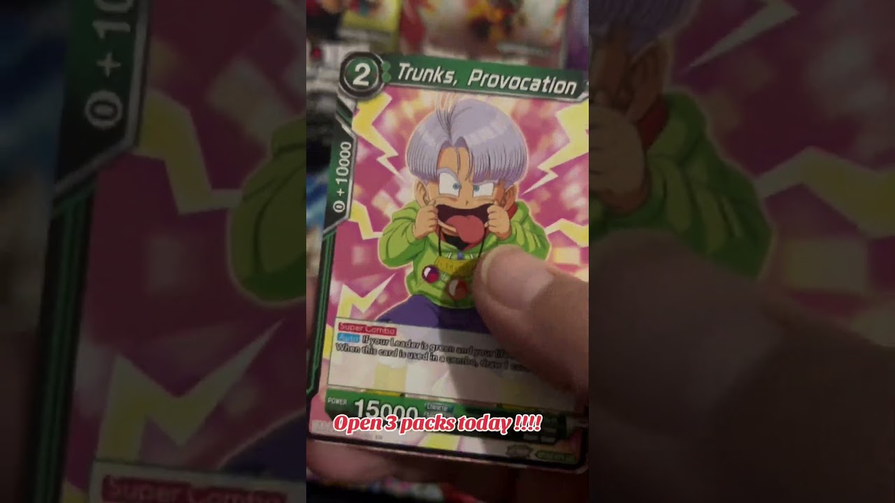 Dragon ball tcg 3 pack challenge. 