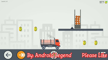 Brain It On : The Wood Trucks Level 1-6  Brain physic level 1-6 Android Solution