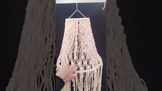 DIY/Macrame table lamp with beautiful flowers arrangement @sarascreation5198