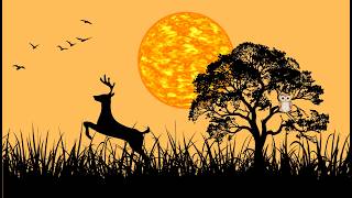 Create a Beautiful Sunset Nature Scene in Canva | Easy Wildlife Landscape Design Tutorial