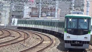 [リニューアル車]京阪電車6000系6059編成西三荘入線