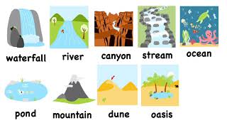 Landscape and Nature Vocabulary with QUIZ and GAMES