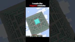 I made the biggest Minecraft mistake #minecraft #shorts