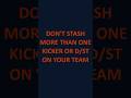 Don't Stash More than 1 Kicker or D/ST on Your Team! #fantasyfootball #nfl #redraft #ppr