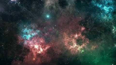 Flying Through The Colorful Nebula Stock Motion Graphics
