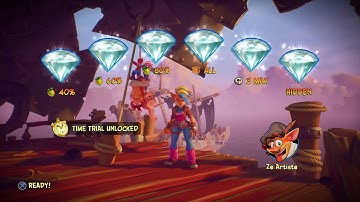 Crash Bandicoot 4 - 106% Walkthrough, Part 9: Hook, Line And Sinker (All Gems, Perfect Relic)