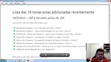 18 novas aulas adicionadas ao formação java web