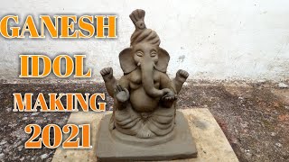 Eco Friendly Ganesh Idol Making 2021|| || Clay Model || How to make ganesh idol ||shorts