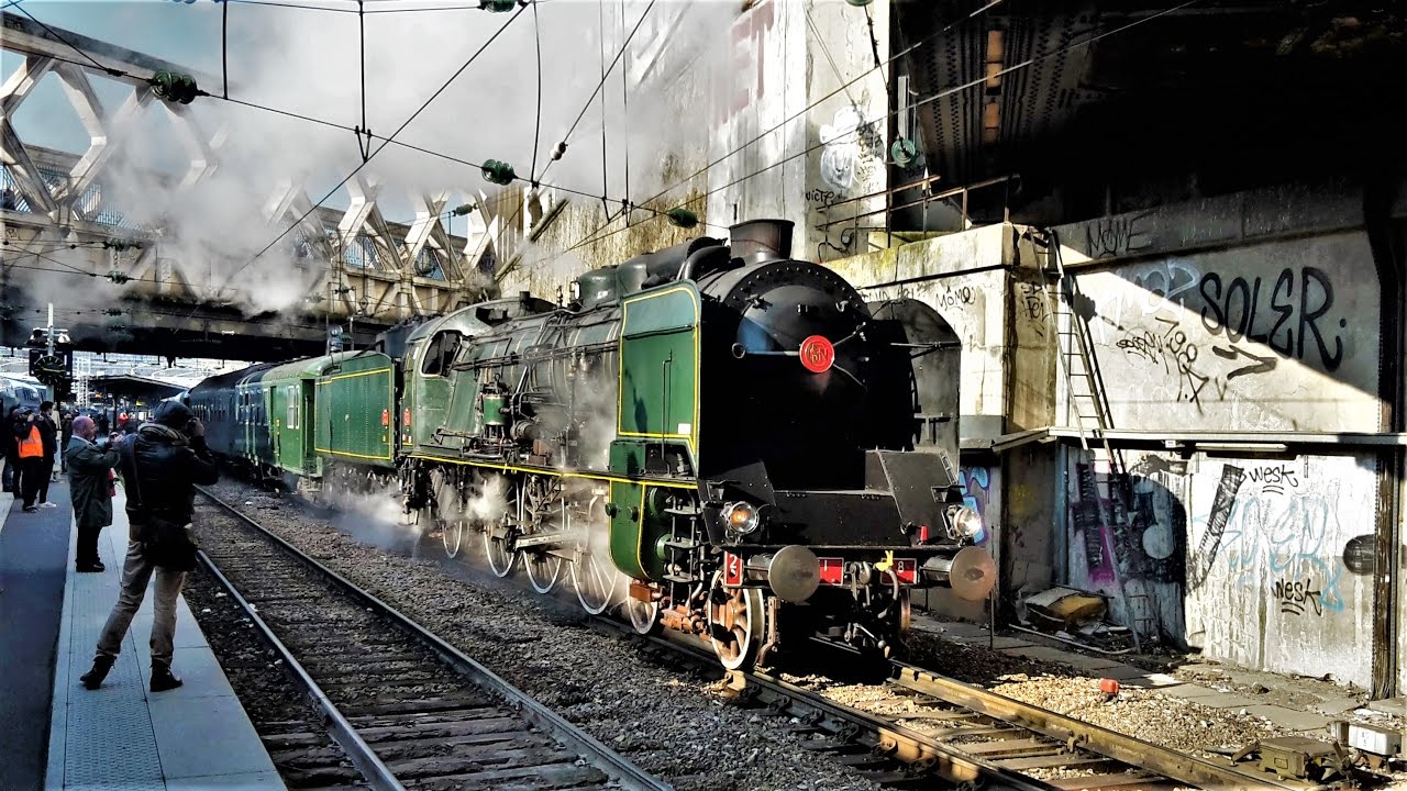 Le retour de la locomotive à vapeur 231k8 à Paris-Est.