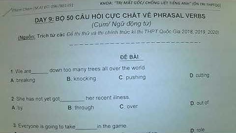 Bài tập về phrasal verb có đáp án năm 2024