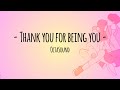 OctaSound - Thank You for Being You | Lyrics