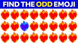 FIND THE ODD EMOJI OUT by Spotting The Difference! | Odd One Out Puzzle | Find The Odd Emoji Quizzes