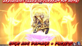 Saint Seiya: Awakening (KOTZ) - Arayashiki Shaka in Current PvP Meta! Massive AOE Damage + Purify!