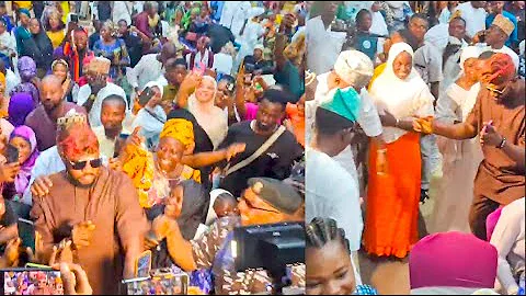 Odunlade Adekola’s Entrance to Afeez Owo’s Dad’s Burial Changed the Atmosphere as He Danced with Him