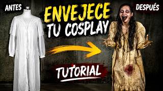 COSPLAY Weathering Tutorial: turn a clean nightgown into a horror one 👹
