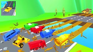 Monster Trucks Potholes Flatbed Long Trailer Truck Car Rescue - Cars vs Deep Water - BeamNG.drive