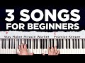 3 Easy Songs for Beginners - Worship Piano Lesson | Sunday Keys App