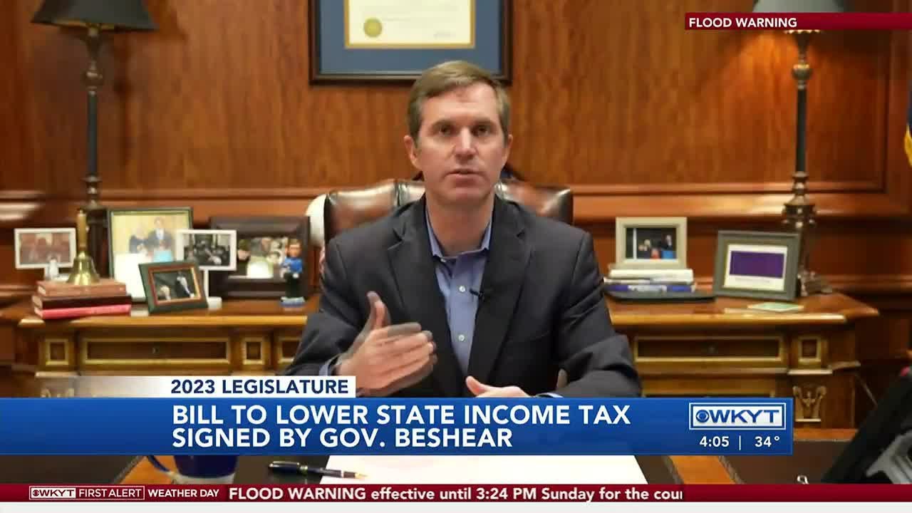 WATCH Beshear signs bill to lower tax in Kentucky YouTube