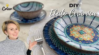 EFEITO CERÂMICA ESMALTADA | Diy | Faça Você Mesmo!!!