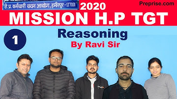 Class-1/HPTGT/By- Ravi Sir/Reasoning