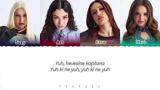 AURA - YUH! LYRİCS (Renk Kodlu) 💧🍀⚡️🔥
