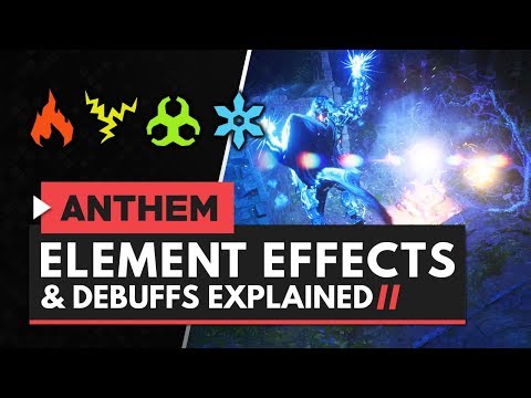 Video: Anthem Elements And Elemental Effects Expained - Hvordan Brand, Is, Elektriske Og Sure Skader Og Debuffs Fungerer