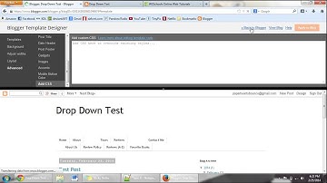 Blogger Centered Drop Down Menu