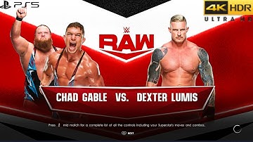 WWE 2K22 (PS5) - DEXTER LUMIS vs CHAD GABLE | RAW, JAN. 2, 2023 [4K 60FPS HDR]
