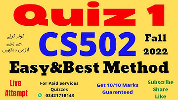 cs502 quiz 1 solution fall 2022 cs502 live method cs502 quiz 1 2022 cs502 quiz 1 solution 2022 L4H