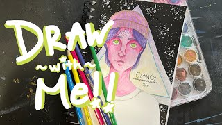 ♡ Draw with me ♡ Watercolor in my Sketchbook by tyradotcom 91 views 5 months ago 7 minutes, 53 seconds