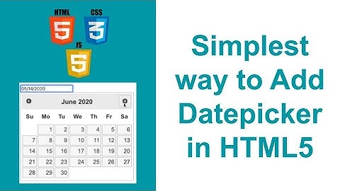 Simplest way to Add Datepicker in HTML5