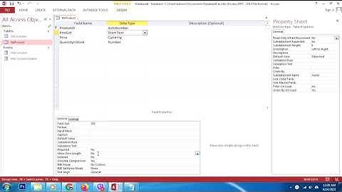 #02 Microsoft Access How to set fields to Required field