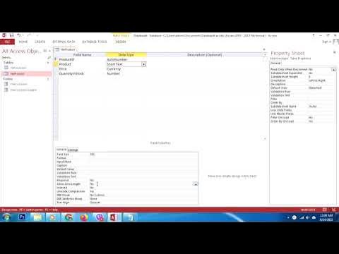 #02 Microsoft Access How to set fields to Required field - YouTube