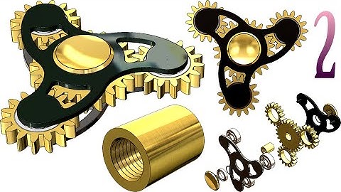 2-Project 24| 4-Gears Fidget Spinner |SolidWorks Tutorial : Thread connect shaft
