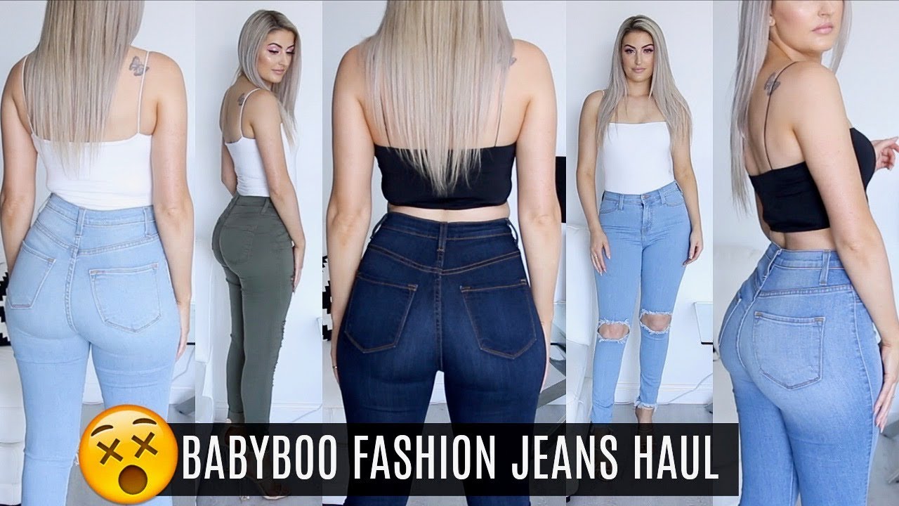 HUGE BABYBOO FASHION JEANS TRY ON HAUL | HANNAH SCHRODER - YouTube