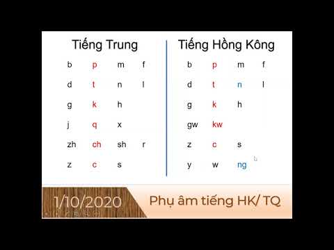 Học nói tiếng quảng đông | Phát âm tiếng HK (Quảng Đông) : Tập 1 Phụ âm